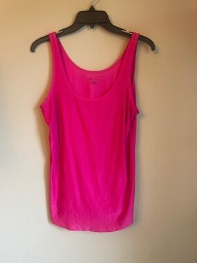 Women's Hot Pink Scoop Neck Tank Top xxl cotton